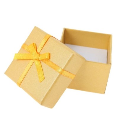 Gift box under the pearl ring with a bow, 4 × 4, the color of Mick-2