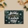 Cards-Mini “Dreams come true in the new year!”, Fir branches, 10.5 x 7.5 cm, New Year