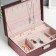 Casket to the leatherette for jewelry "Damascus" wine 7.5x22x15 cm