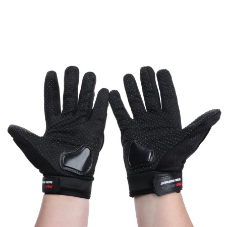 Motorcycle gloves with protective inserts, steam, size XXL, black-1