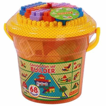Designer "Builder", 68 elements, in a bucket of maxi with a lid-6