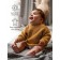 Sweater Knitted Children's Amarobaby Pure Love Buddy, height 98 cm, mustard color