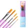 Drawing brush, 5 pieces, synthetics, round No. 1,3,5, flat No. 6.8, cold heart