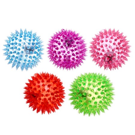 Ball "Hedgehog", light, with a squeak, Mix color-2