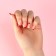 Follow nails "Love", 24 pcs, adhesive plates, square shape, glossy pink/red color