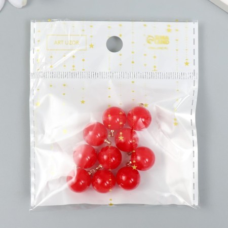 Decor for creativity plastic "Pomegranate ball with loop" 1.2x1.2 cm set 10 pcs-4