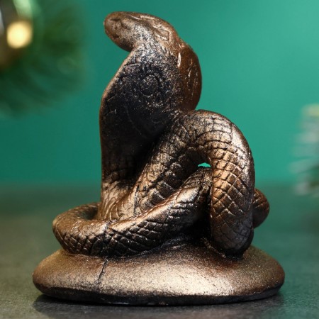 Figure "Snake of Cobra" bronze, 5x5cm-2