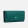 Women's wallet on magnets, green color