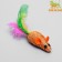 Mouse "Festive with feathers", 7 cm, mix of flowers
