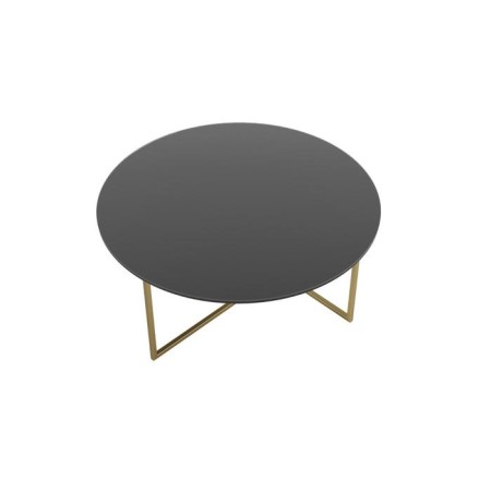 Magazine table "Majore Glass", 800 × 800 × 390 mm, black color Lacobel-2