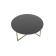 Magazine table "Majore Glass", 800 × 800 × 390 mm, black color Lacobel