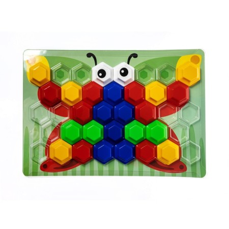 Mosaic for the smallest Baby Toys "Fish", 4 colors, 34 elements-2