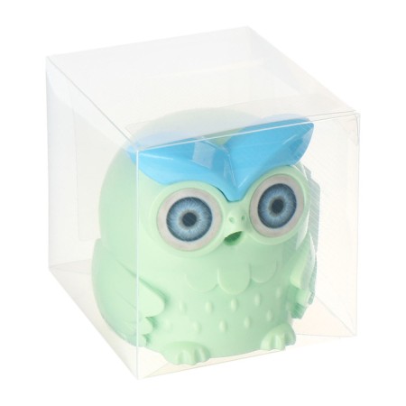 Mechanical sharpener with a container of an owl light green-16