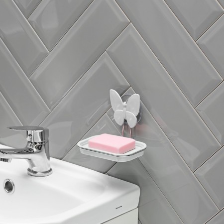 Soap dish on the suction cup "Butterfly", plastic, 13 × 11 × 9.5 cm, color mix-1
