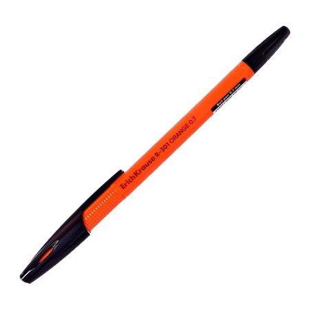 Ballic handle Erich Krause R-301 Orange Stick, node 0.7 mm, black ink, letter line 2000 meters, barcode on the handle-13