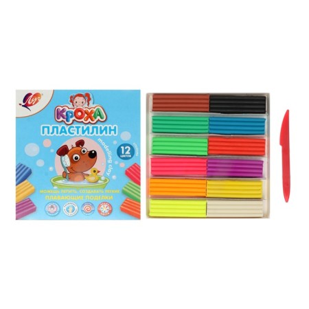 Plasticine floating 12 colors "Baby", mix-6