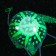 Decor for the Aquarium "Medusa" silicone, with a neon effect, 5 x 5 x 15 cm, green