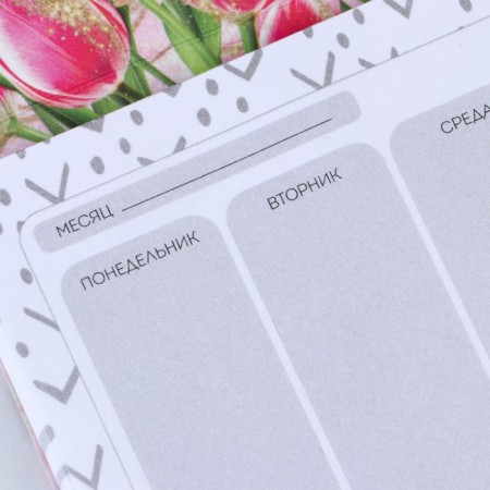 Mininer glider with tear -off sheets "Tulips", A6, 50 sheets-3