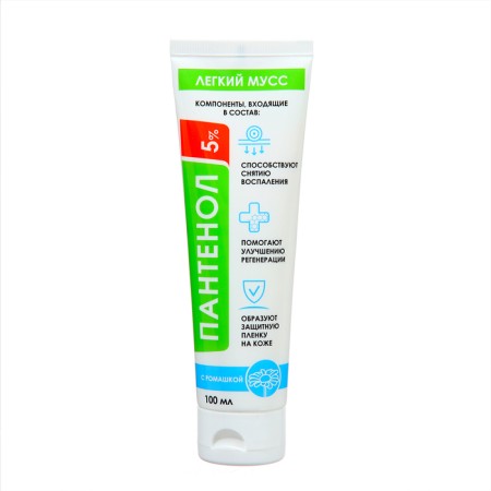 Light mousse Panthenol 5% with chamomile, 100 ml