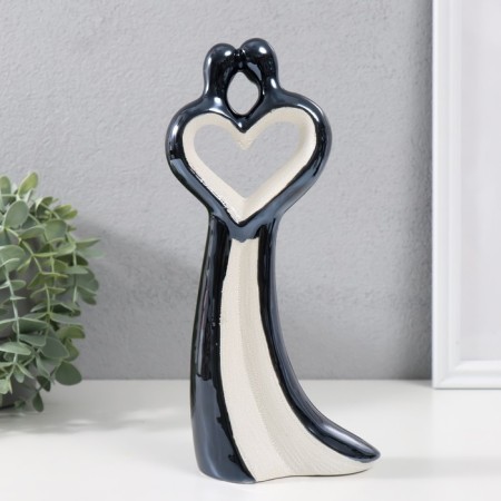 Souvenir Ceramics "One Love for Two" Black and White 24x11.5x5.5 cm-2