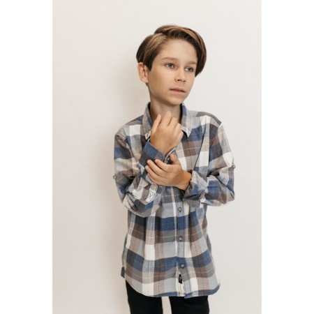 Surchashka upper for ISEE boys, height 146-152 cm, blue color-14