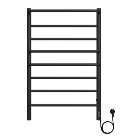 Terminus heated towel rail "Euromix" P8, 500x800 mm, on the right, black matte