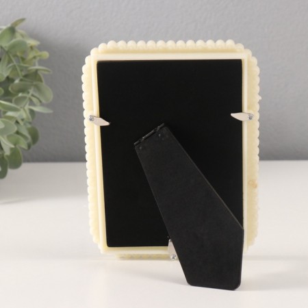 Photo frame plastic 10x15 cm "Pearls and rhinestones" rounded angles 18x13 cm-3