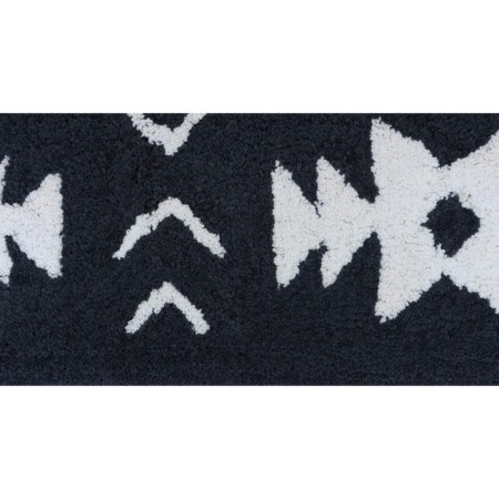 Arya Home Norris bathroom mat, size 50x80 cm, gray color, white-1