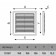 Ventilation ERA 1515 r, 150x150 mm, with a grid, detachable, beige