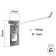 The hook on the grid is single, the color is chrome, d = 6 mm, l = 14 cm