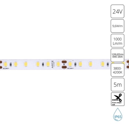 Arte Lamp Aqua Tape 24V 9.6W/m, 4000k, 5 m