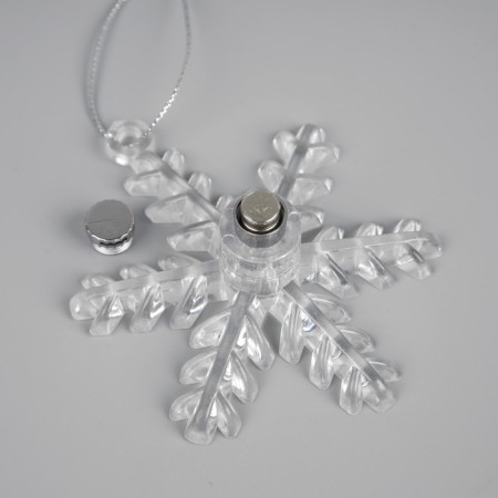 Christmas tree toy "Snowflake", from batteries, glow of multi (RGB)-4