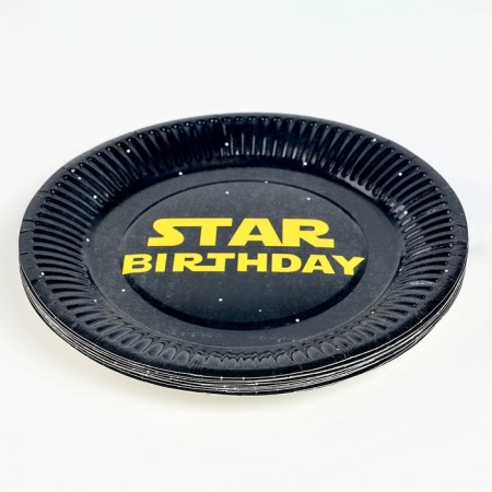 Disposable paper plate "Star Boy", 18 cm-2