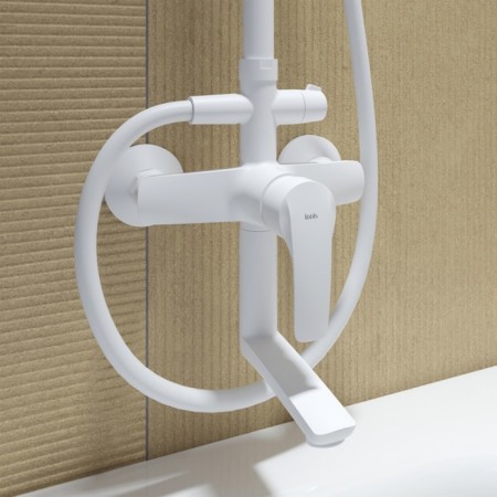 Shower system IDDIS RAY RAYWT3FI06, tropical shower, shower, brass, white-2