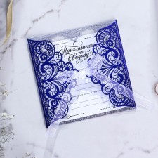 An invitation to a wedding with the tape 