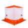 Tent Winter Cube "Ranger", 2.1 x 2.1 m, 4-seater, oxford fabric, white-orange color