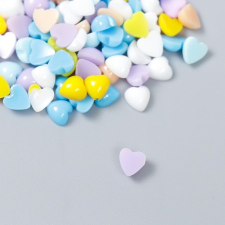 Decor for creativity plastic "Multi -colored hearts" set of 100 pcs 0.6x0.6 cm-2
