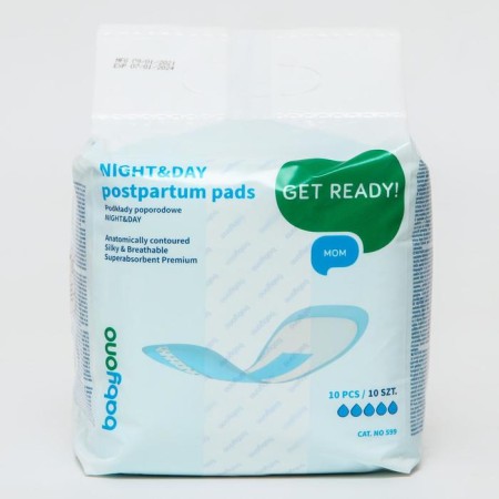 Set of postpartum gaskets, 10 pcs., Night & Day