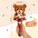 Musical toy "Funny Mishutka", sound, light, brown color