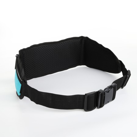 Lightning waist bag, 3 departments, blue color-2