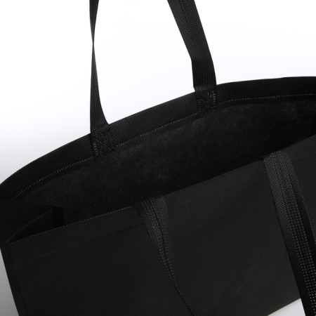 Household bag without fastening, black color-2