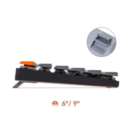 Wireless mechanical ultra -thin keyboard Keychron K1se, TKL, RGB backlight, Blue S 108244-1