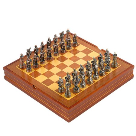 Souvenir chess "Knights", h King-7 cm, pawns-6 cm. D-2 cm, 36 x 36 cm-1