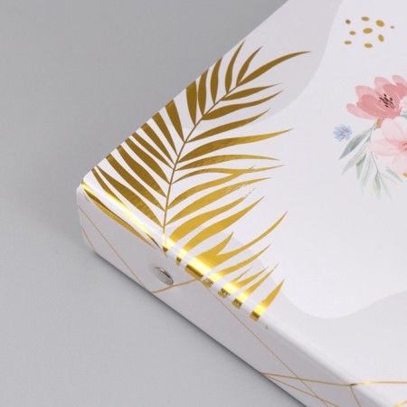 Photo album 25 sheets (stickers+rings) "Wedding day" embossing gold 19x27x3 cm-12