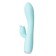 A vibrator with a clitoral stimulator and tongue Jos Milo, silicone, mint color, 20 cm