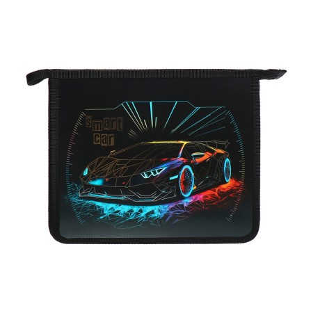 Folder d/notebooks A5 zipper on top plastic 205*240 pt 73-12 small Smart car foil 72735-1