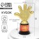 The award figure “For active participation”, five, goblet, plastic, gold, 6.5 x 10.5 x 4 cm.