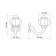 Furniture hook Cappio Camellia, one -rod, bronze