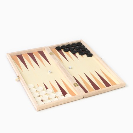 Labart backgammon, wooden board 34 x 34 cm, with a field for playing checkers-3