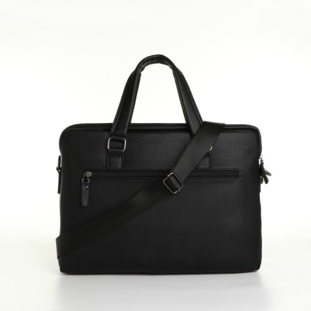Male bag, guran tomp, artificial leather, black color-3